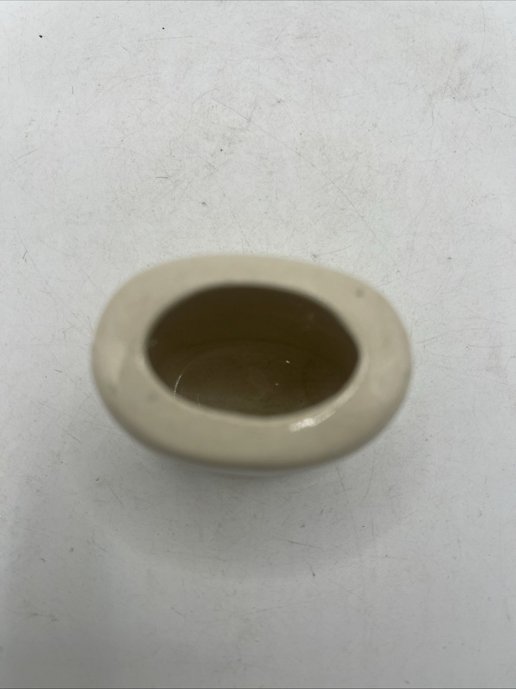 Vintage Square Ceramic Fruit & Pineapple Toothpick Holder 1.75" Tall