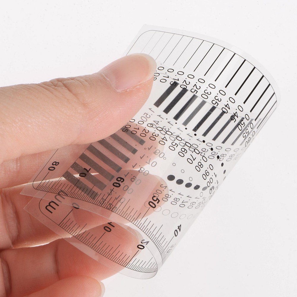 5pcs Transparency SEC Size Estimation Chart 80mm Diameter Line