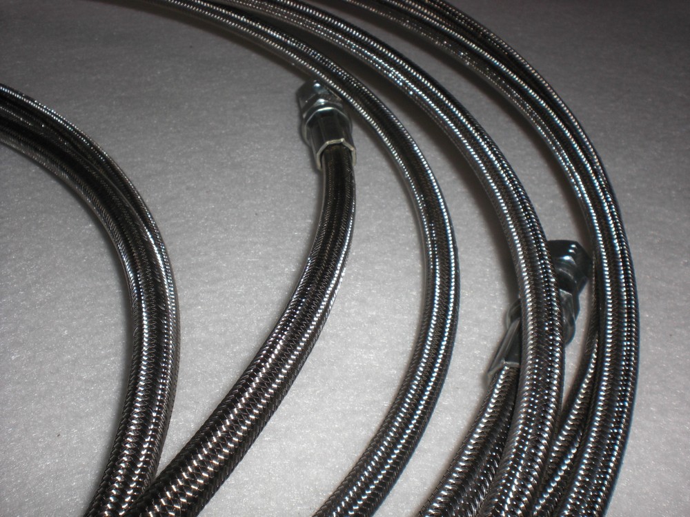 1/4" Braided Stainless ptfe 72" long line , closed loop extractor, Butane 710