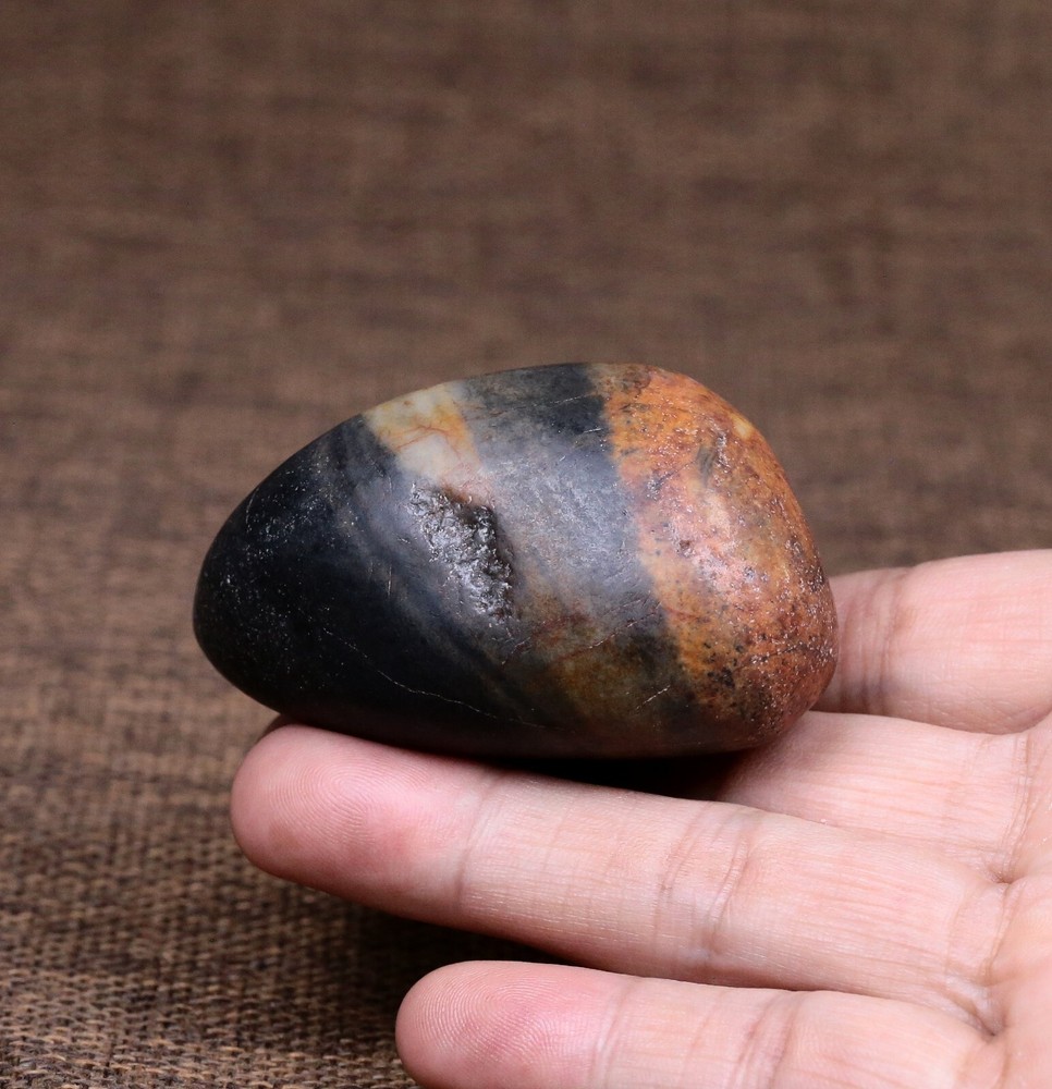 125G Certified 100% Natural Hetian jade(Nephrite) Raw stone 和田玉青花籽料原石