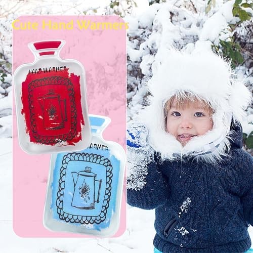 4 Pack Reusable Hand Warmers, Quick-Heating Packs, Portable Hand Red & Blue