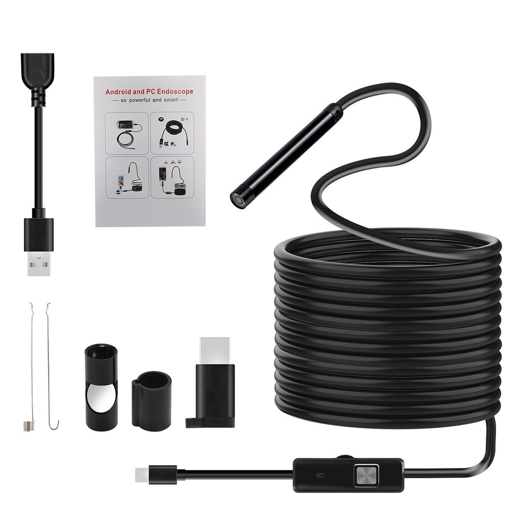 HD Snake Borescope Camera Inspection Endoscope Waterproof For Android PC USB
