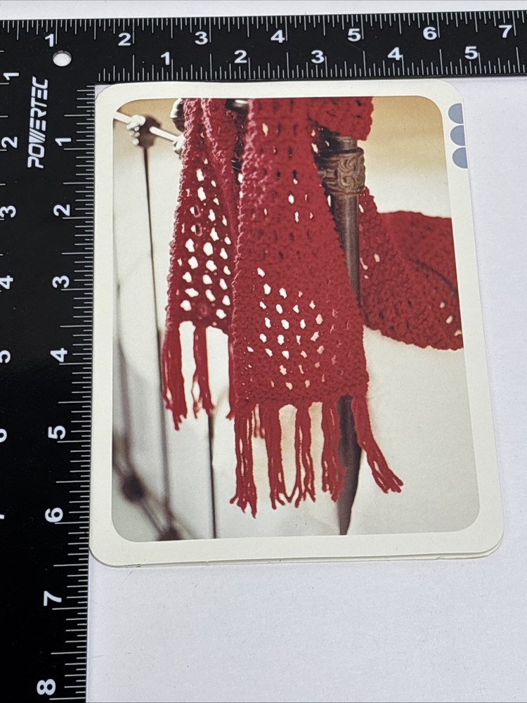 Openwork Scarf Knitting Pattern Card