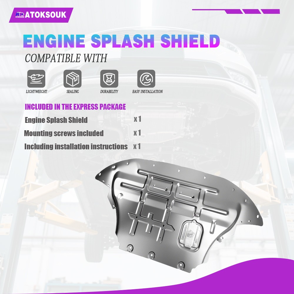 Steel Engine Splash Shield For Audi Q5 2009-2017 Under Engine Cover Guard