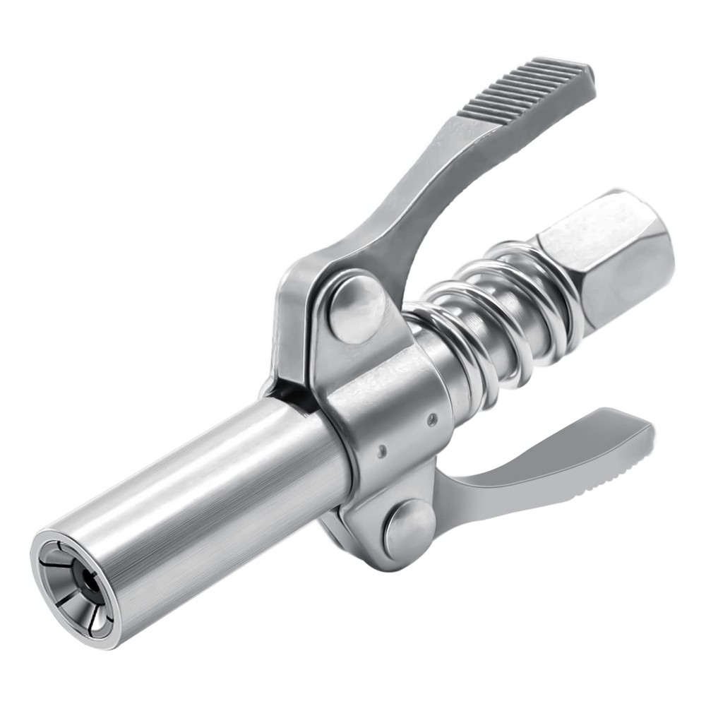 Grease Gun Coupler Double Handle Quick Lock Release Grease Tips Ends Couplers...