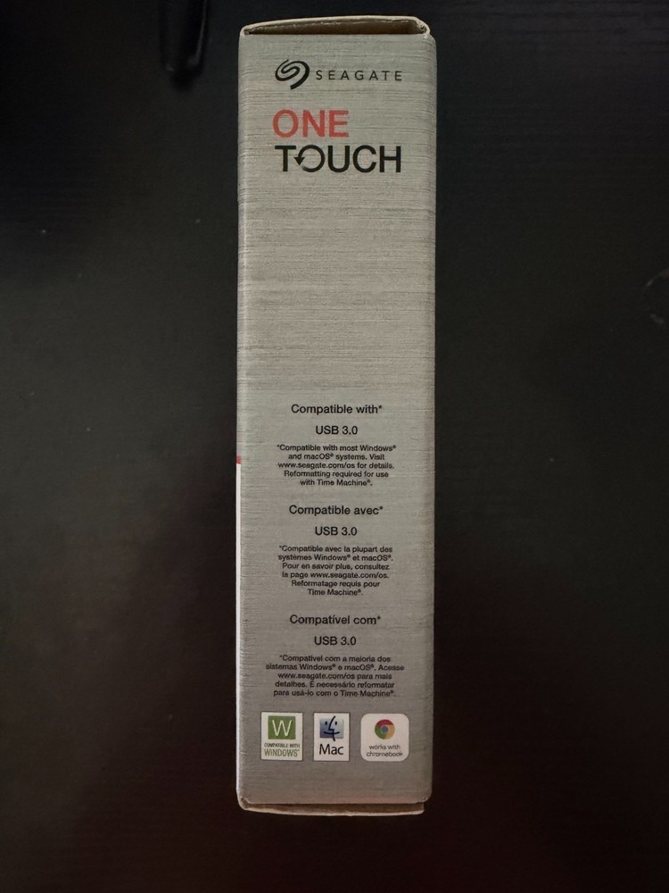 Seagate One Touch 2TB External Hard Drive - Silver NEW SEALED (STKB2000401)