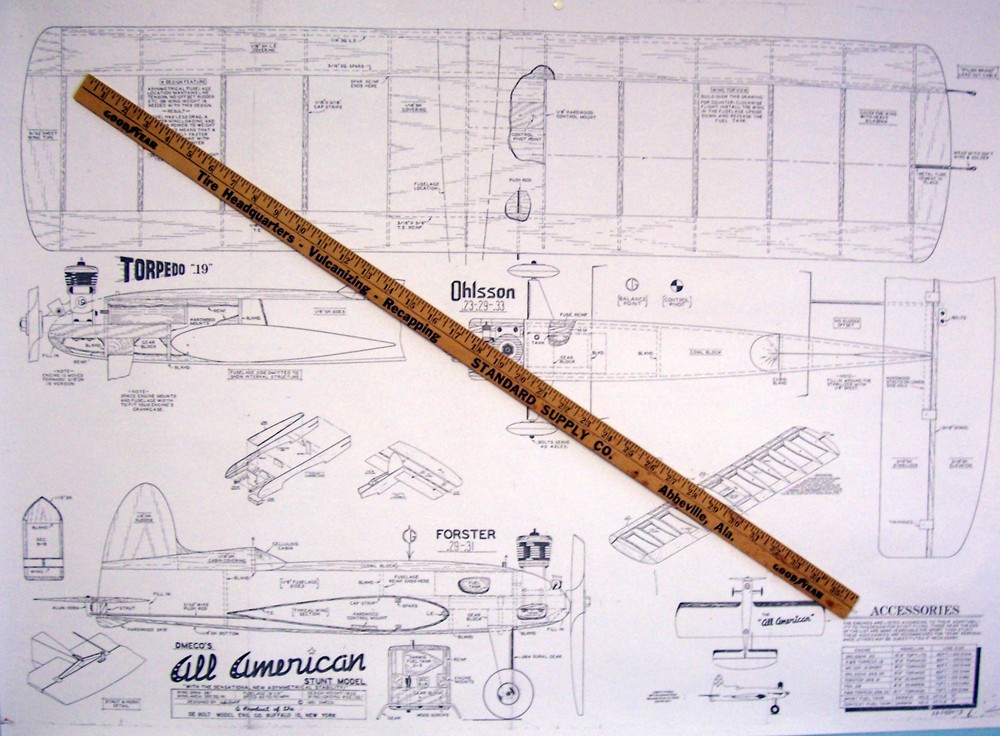 deBolt's ALL AMERICAN STUNT & STUNT TRAINER PLANS for BOTH UC Model Airplanes