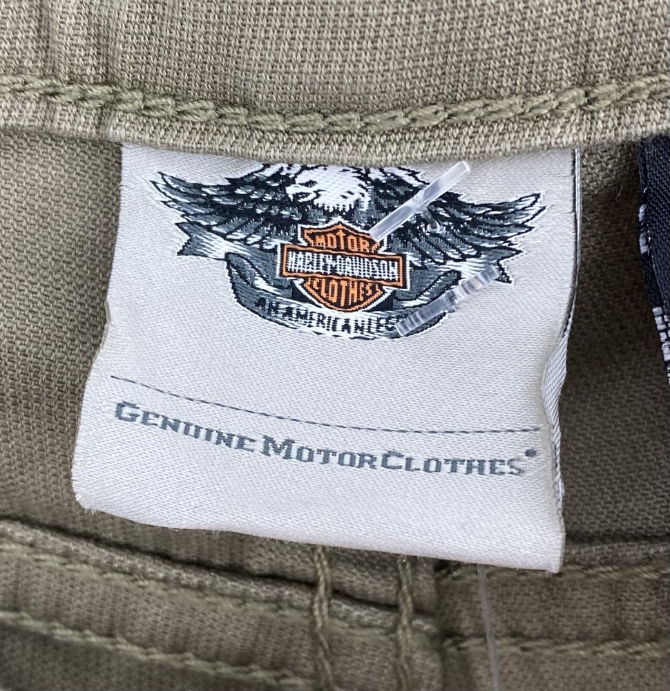 Harley Davidson Preowned Women's Pants Tan Size 14 EUC Ruched Front