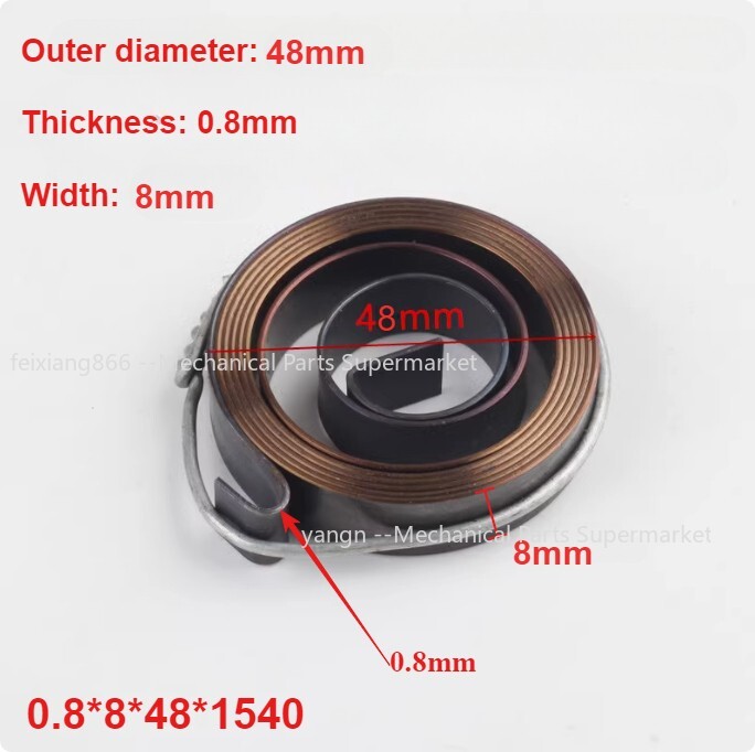 Drill Press Spring Quill Feed Return Coil Spring Assembly 0.8*8*48*1540mm
