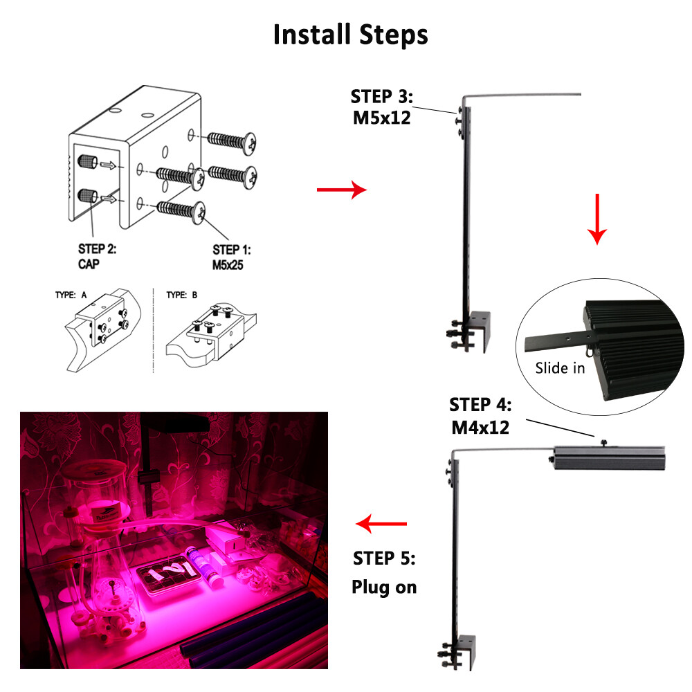 PopBloom LED Grow Light Full Spectrum Refugium Lamp for Algae Seaweed Filter