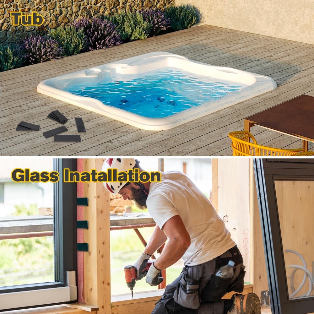 80 PCS Solid Plastic Shims for Leveling, Flat Drywall Shims for Leveling, 3/6...