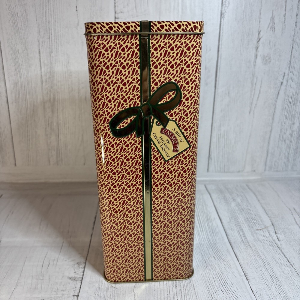 10.5”x4”x4” Empty Christmas tin Fair Condition