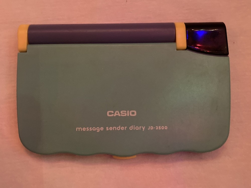 Vintage Casio JD-3500 Message Sender Diary, 90s Electronic Handheld Working