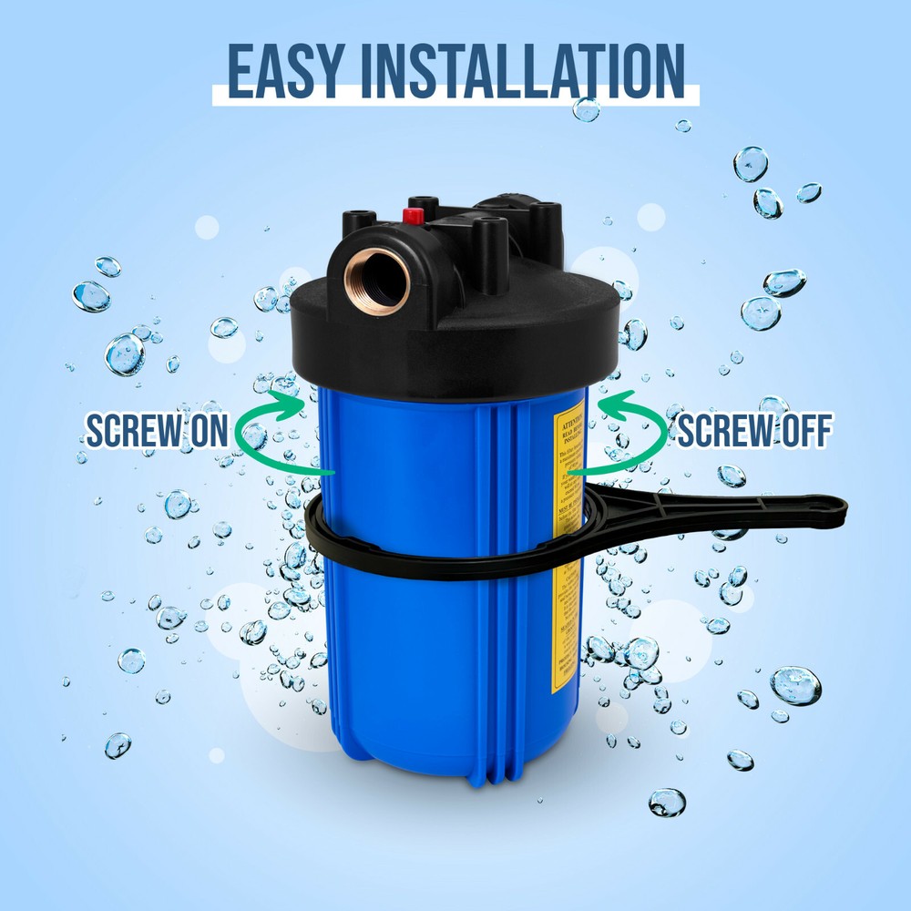 High Capacity Blue Whole House Water Filter System with Sediment Filter