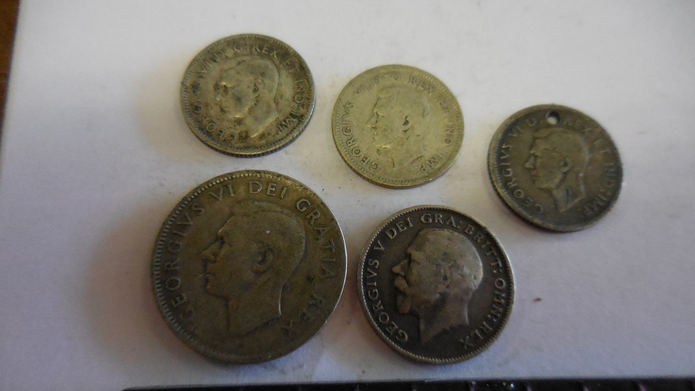 Canada 5 coins -- Silver