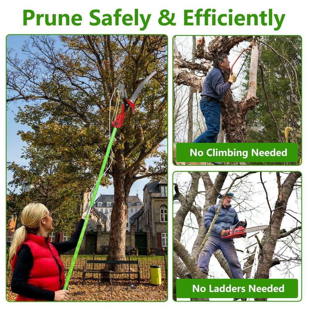 Pole Saw for Tree Trimming,Extendable Tree Pruner w/ Sharp Blade for High Branch