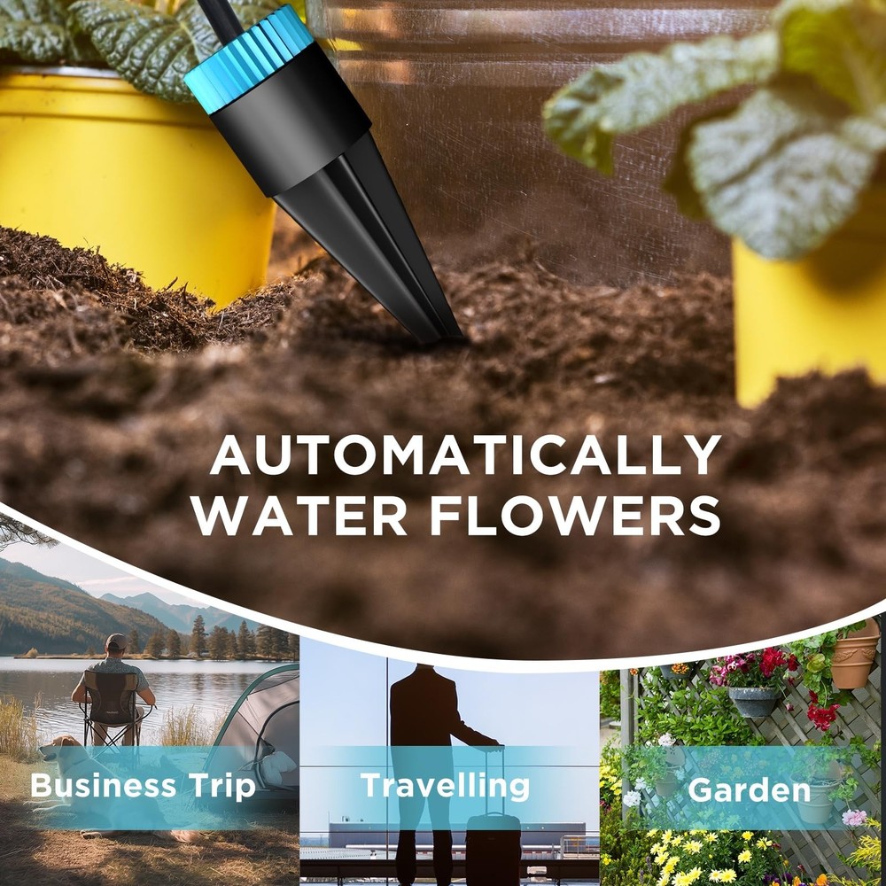 Drip Irrigation System Automatic Micro Drip Kit with 10 Drip Nozzles 52FT Irr...