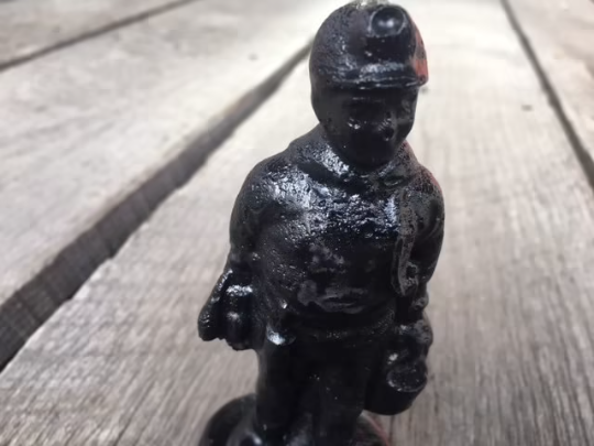 Handcrafted Small Coal Miner Made from Coal by Kentucky Artisans