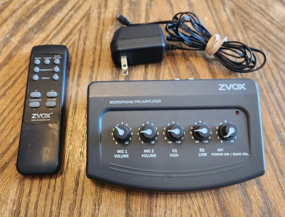 ZVOX 2-Input Microphone Pre-Amplifier Pre Amp With Remote