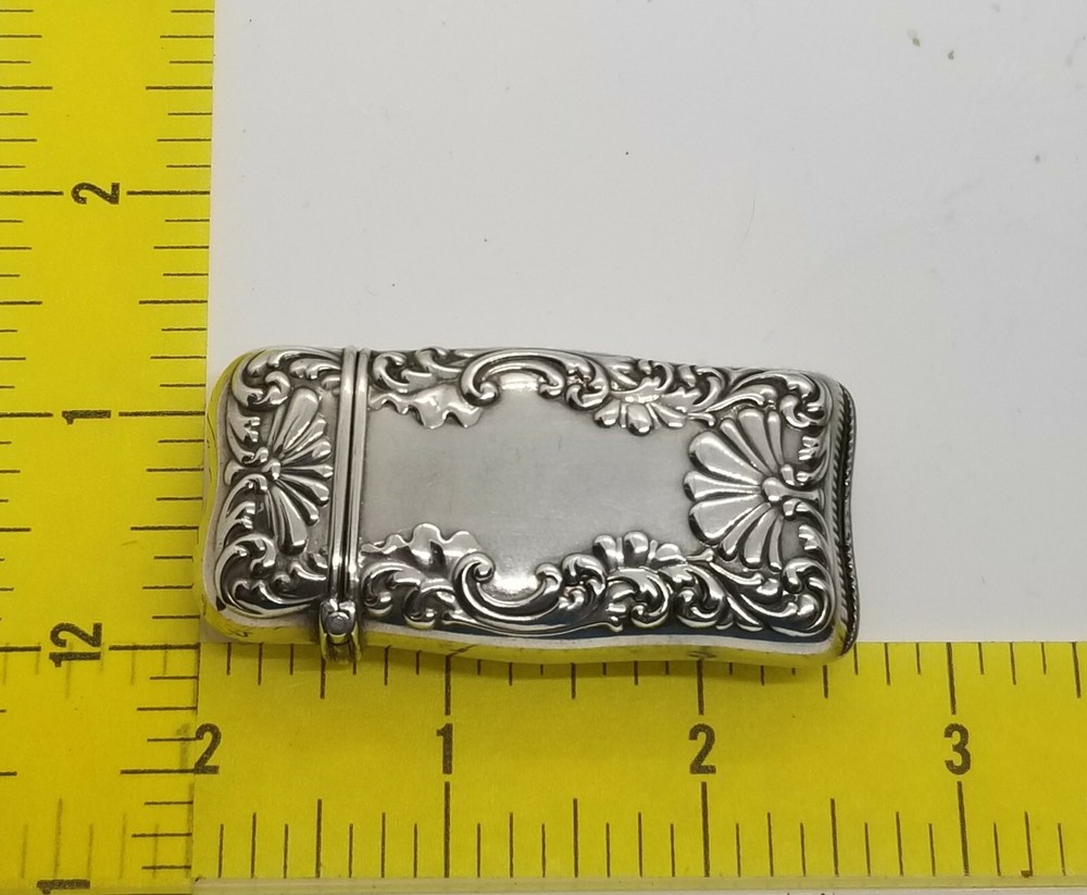 Antique Frank Whiting EUC Sterling Silver Match Safe Vesta Case