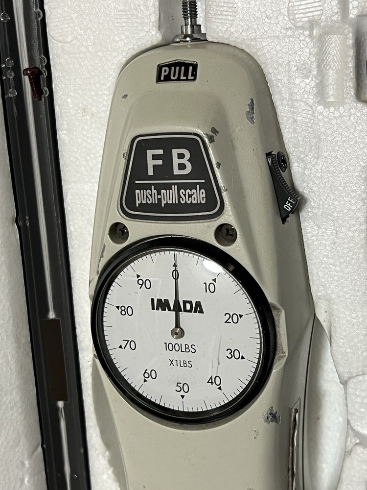 IMADA FB-100 Push Pull Mechanical Force Gauge Scale 0-100 Lbs Set Japan
