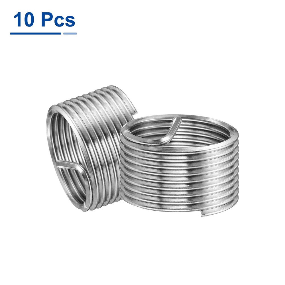 10pcs Wire Thread Inserts M18 x 1.5 1D Helical Threaded Sleeve