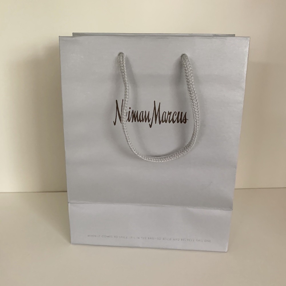 New neiman marcus Classic Silver gift box and bag