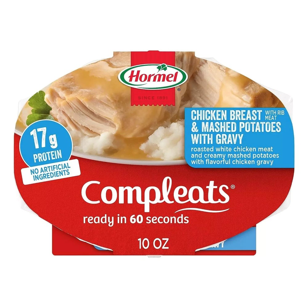 (6 Pack) Hormel COMPLEATS Chicken Breast with Mashed Potatoes & Gravy, 10 Ounce