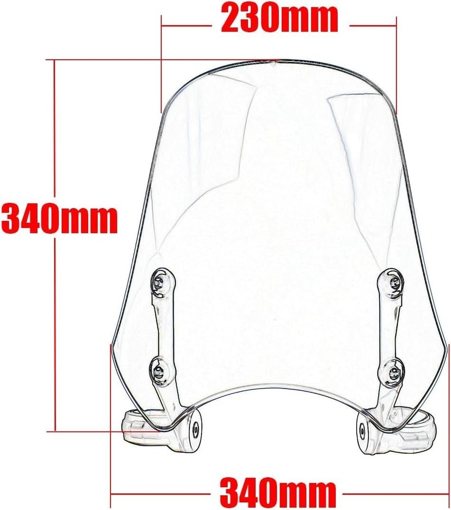 Motorcycle WindScreen for Universal Har-ley FXST Softail/FXSTB Night Train FXDC
