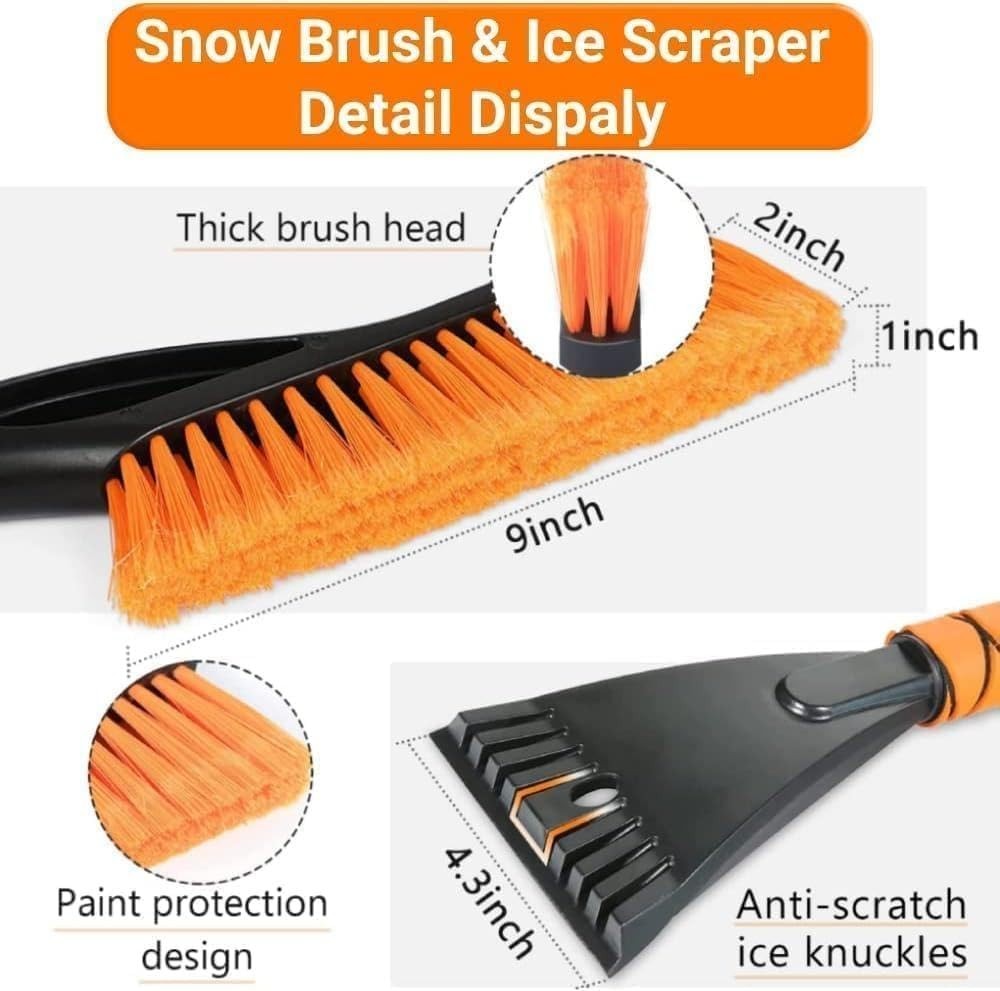 27-Inch Detachable Ice Scraper for Windshield - Ergonomic Grip & Snow Removal