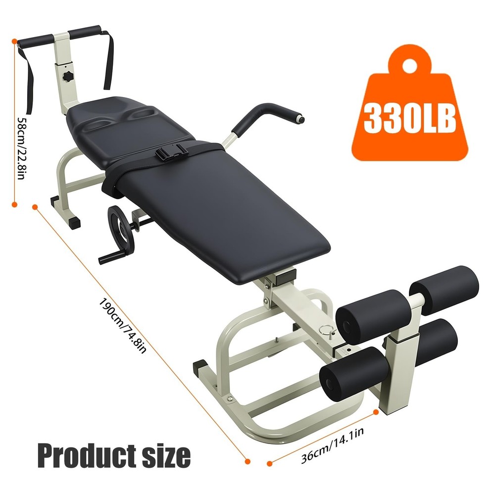 Traction Bed Folding Massage Bed | Table Cervical and Lumbar Traction Bed Bac...