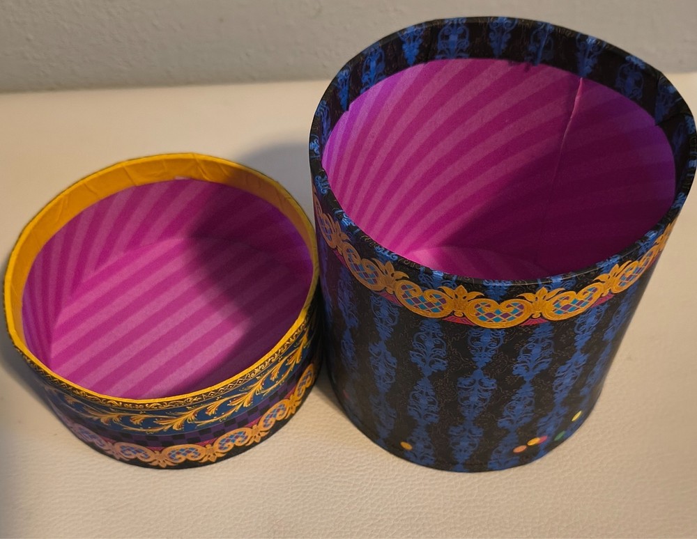Punch Studio Harlequin trinket storage box round