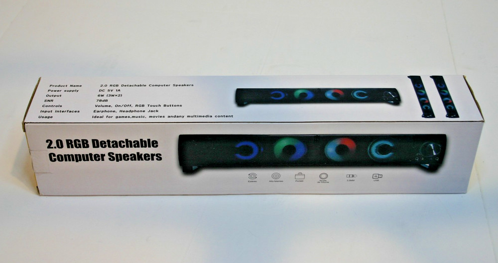 Wired RGB Computer Speakers Designed for PC - New