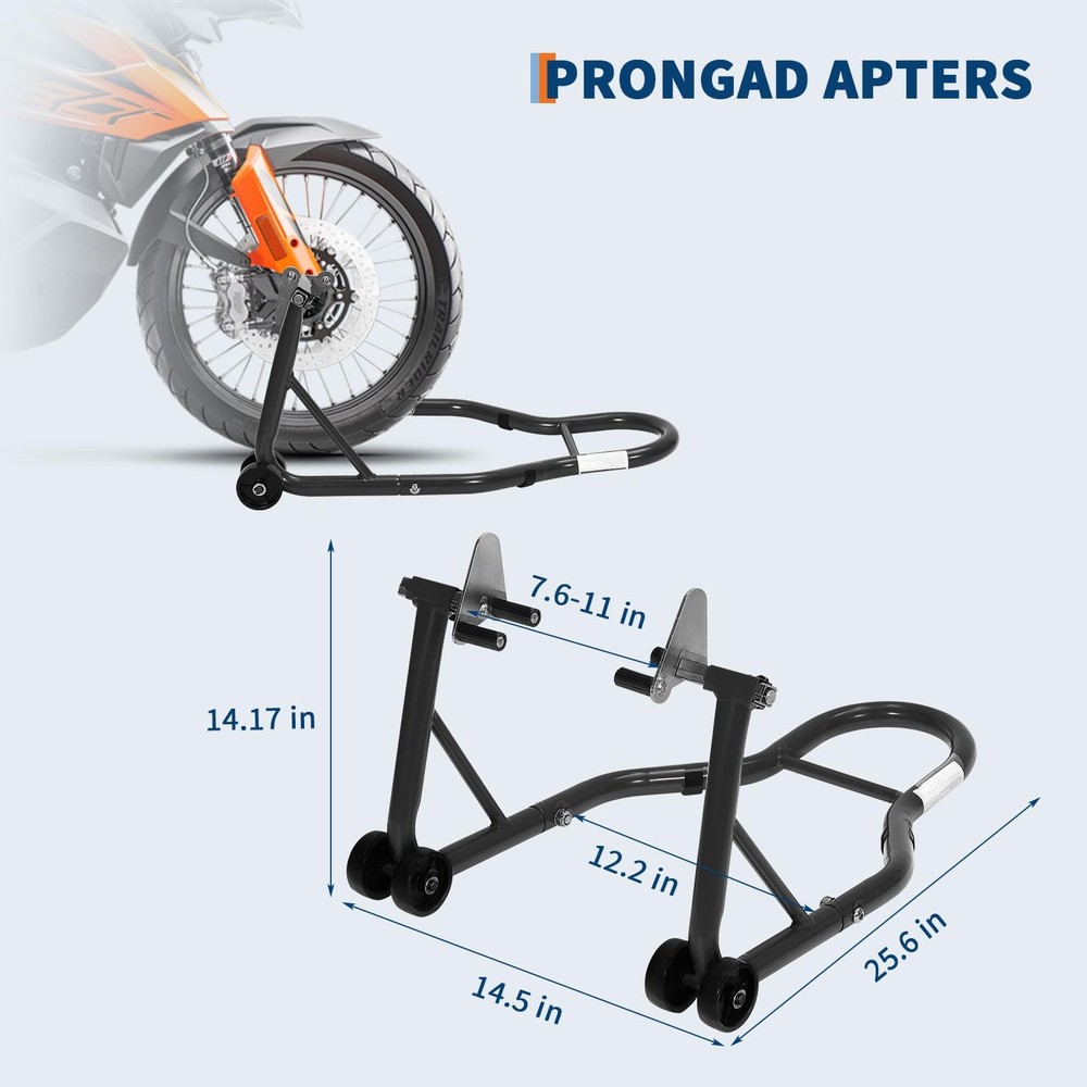 900lbs Motorcycle Front Rear Combo Stand Lift Swingarm Spool Paddock Stand Set