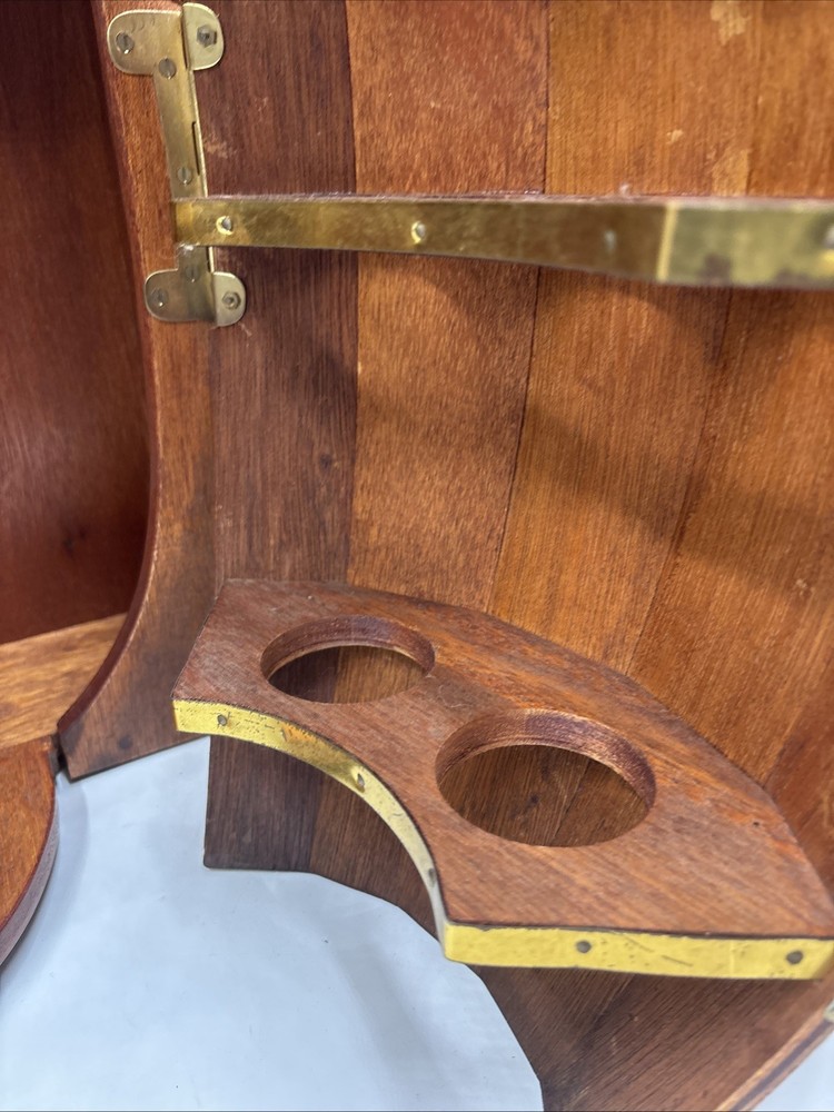 Mahogany Barrel Wine Rack / Wine Holder
