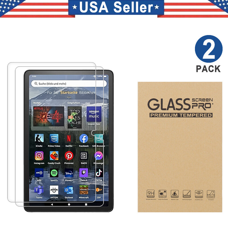 2PCS Tempered Glass Screen Protector For Amazon Fire Max 11 Tablet 2023