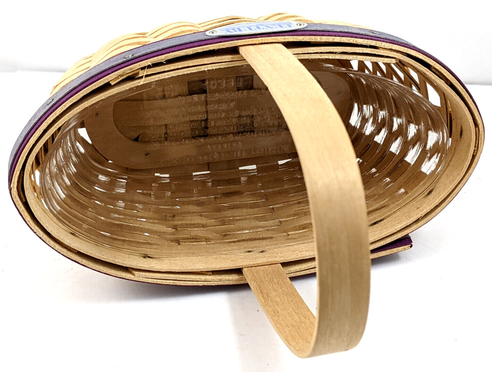 Longaberger Basket Century Celebration Oval Handled Plastic Liner 2000