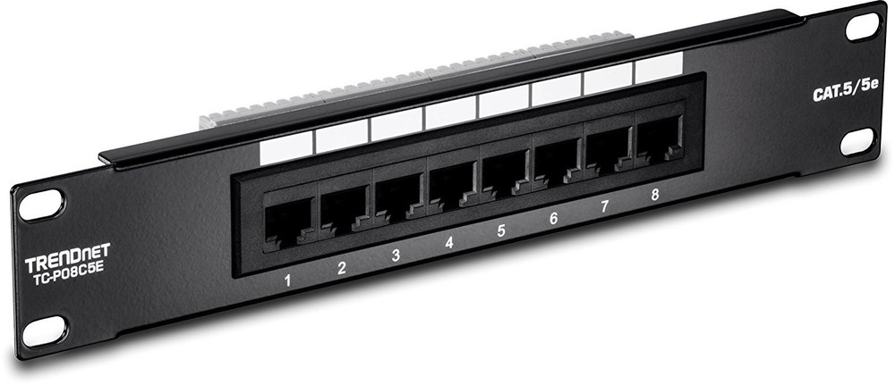 NEW-TRENDnet 8-Port Cat5/5e Unshielded Patch Panel 10 Inch...