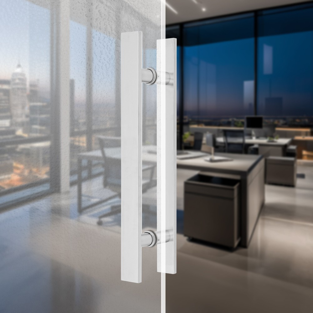 Stainless Door Handle H Shape Double Sided Pull Push Sliding Barn Door Handle