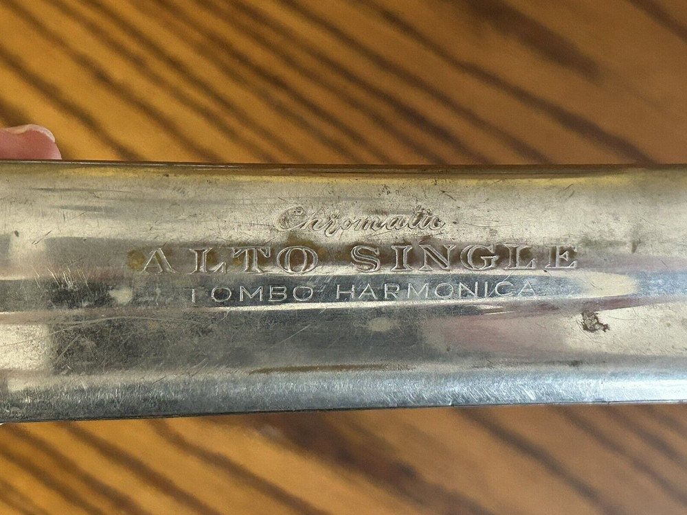 vintage Chromatic Alto Single TOMBO Harmonica 42 hole 7"