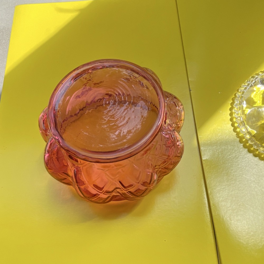 Cranberry and Clear Fenton Candy Dish