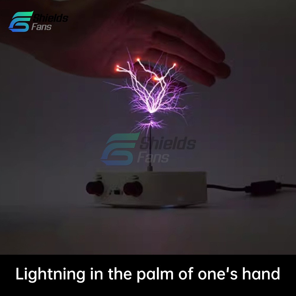 AC110-220V Dual Mode Bluetooth Music Tesla Coil Artificial Lightning Touchable