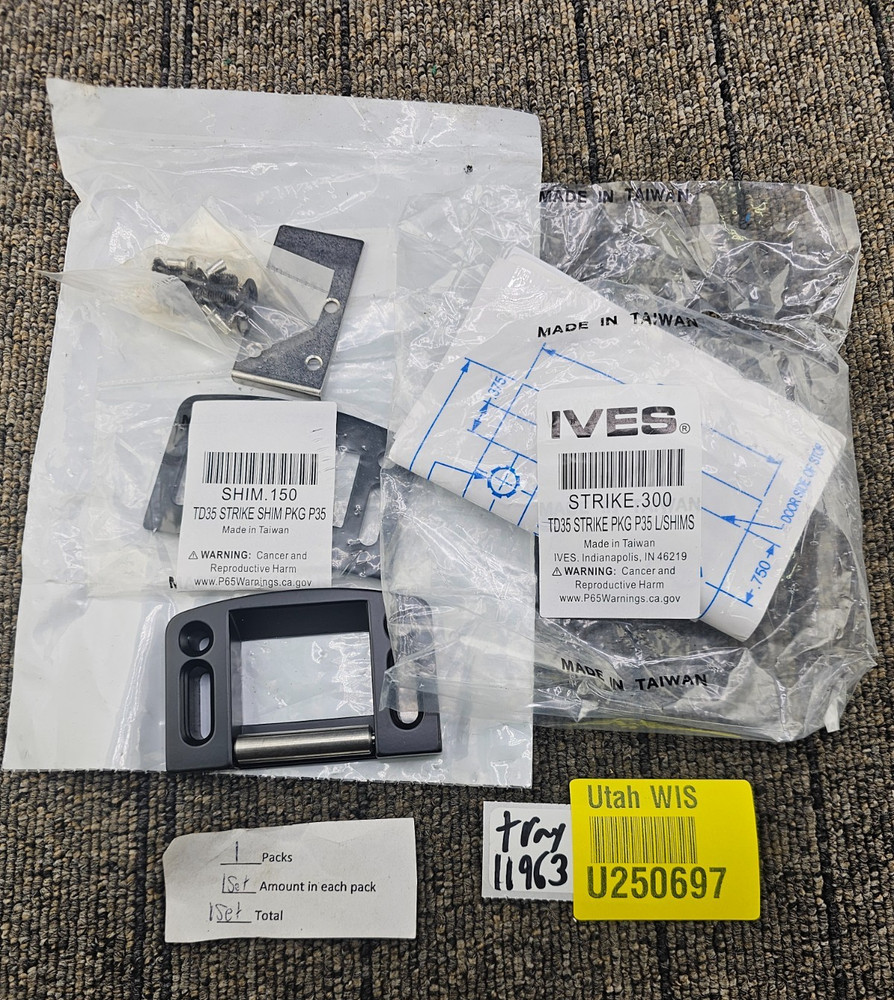 IVES: Roller Strike Assembly - Specialized Door Hardware Component - Black