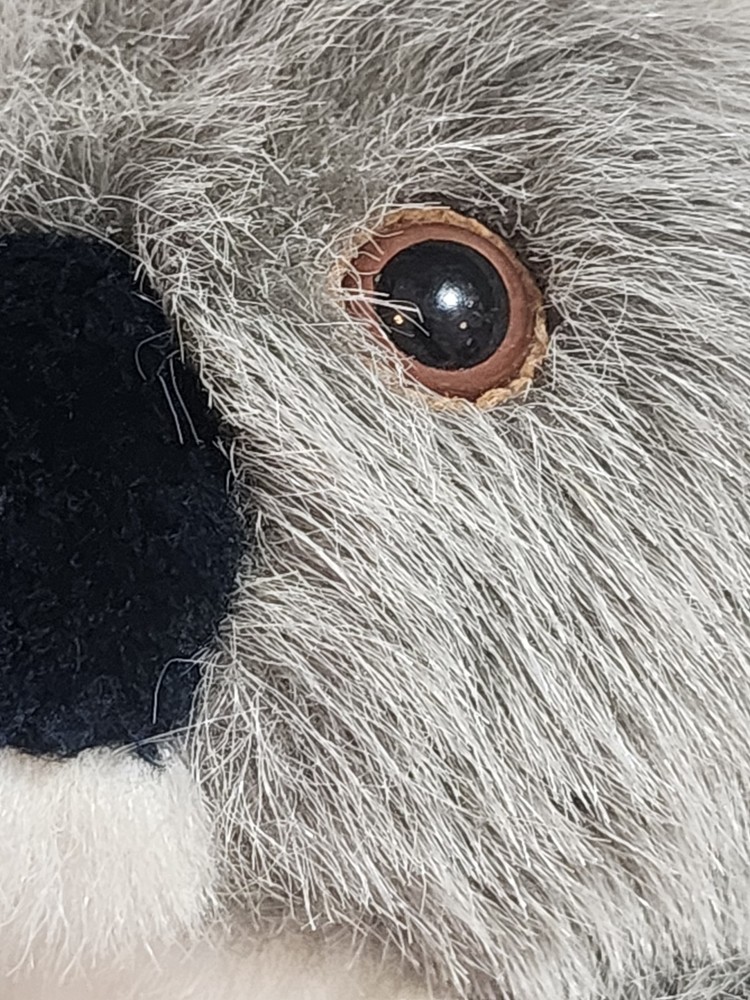 Vintage Koala Bear Plush Hand Puppet Aussie Australia Gray White .