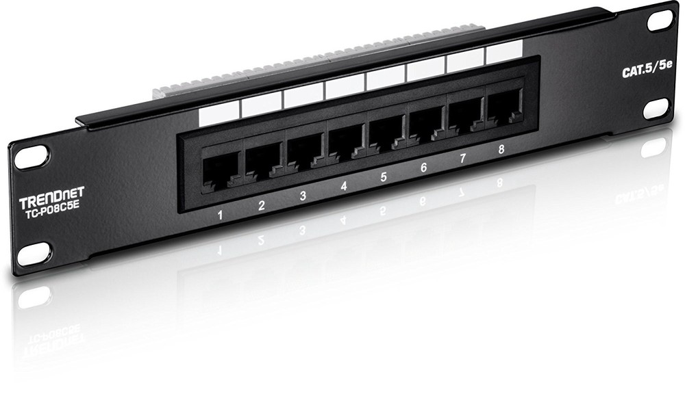NEW-TRENDnet 8-Port Cat5/5e Unshielded Patch Panel 10 Inch...