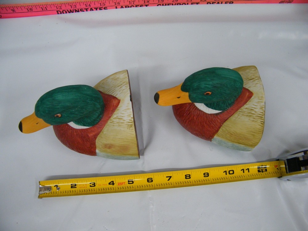 Vintage Ceramic Duck Bookends