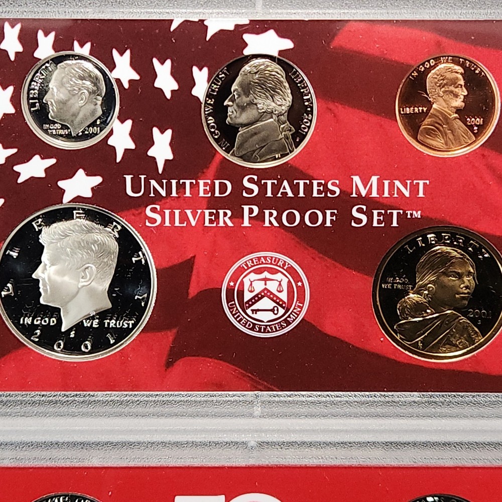 2001 Silver Proof Set U.S. Mint Original Packaging, OGP - Z-2152