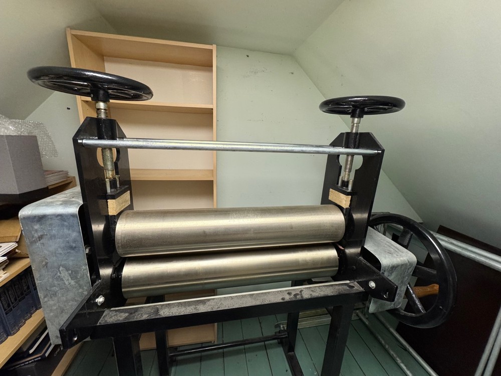 vintage printing press machine