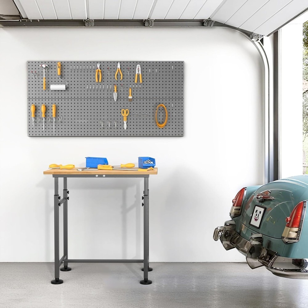 Adjustable Height Work Table 32" x 18" with 1500 lbs Capacity for Flexibility