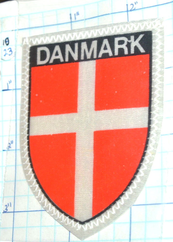 DANMARK DENMARK FLAG SCREEN PRINTED VINTAGE NIP PATCH